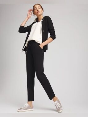 Chico’s Zenergy Cashmere Blend Tapered Ankle Pants NWT Black Size 4 XXL 20